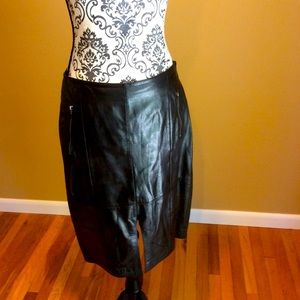 Halogen leather skirt
